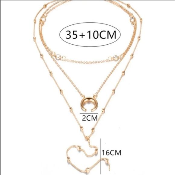 *Naomi* Layered Chain Necklace - Picture 6 of 7